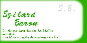 szilard baron business card